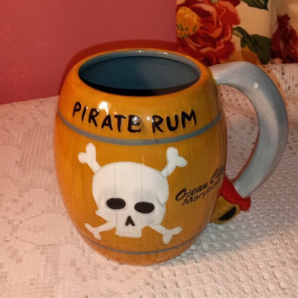 PIRATE RUM STEIN 4 1/2" inch MUG FROM OCEAN CITY MD - Picture 1 of 8